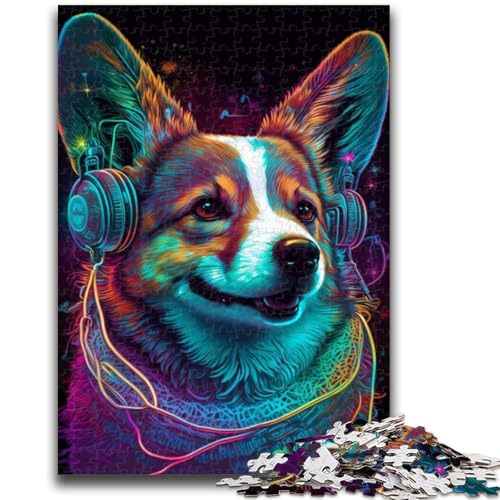 1000-teiliges Puzzle für Erwachsene und Teenager, Kopfhörer-Corgi, anspruchsvoll zu vervollständigen, Aber lustig und humorvoll, einzigartige Geburtstags- und Geschenkideen, 26x38cm 1000-teiliges Puzzle für Erwachsene und Teenager, Kopfhörer-Corgi, anspruchsvoll zu vervollständigen, Aber lustig und humorvoll, einzigartige Geburtstags- und Geschenkideen, 26x38cm von LYXIANY