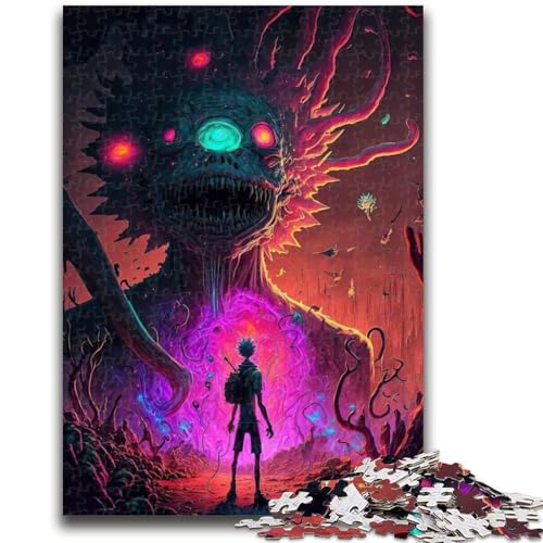 1000-teiliges Puzzle für Erwachsene und Teenager, Monster World14. Anspruchsvoll zu vervollständigen, Aber unterhaltsames und humorvolles Lernspiel zum Geburtstag, 26x38cm von LYXIANY