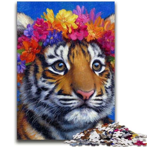 1000-teiliges Puzzle für Erwachsene und Teenager, Tigermalerei, Lernspielzeug, Spaß bei Aktivitäten zu Hause, Geburtstagsgeschenk, Reisegeschenke, 38x26cm 1000-teiliges Puzzle für Erwachsene und Teenager, Tigermalerei, Lernspielzeug, Spaß bei Aktivitäten zu Hause, Geburtstagsgeschenk, Reisegeschenke, 38x26cm von LYXIANY