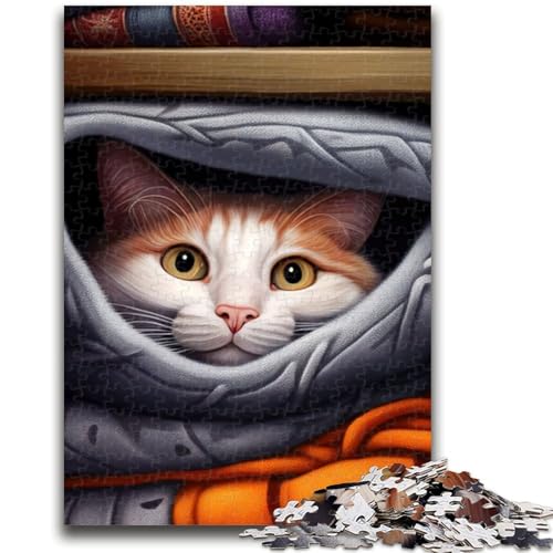 1000-teiliges Puzzle für Erwachsene und Teenager, lustiges Katzengesicht, süßes Tier, hilft dem Gehirn, süchtig machendes Spielzeug zur Förderung der Geduld, Künstlersammlung, bildende Kunst, 50x75cm 1000-teiliges Puzzle für Erwachsene und Teenager, lustiges Katzengesicht, süßes Tier, hilft dem Gehirn, süchtig machendes Spielzeug zur Förderung der Geduld, Künstlersammlung, bildende Kunst, 50x75cm von LYXIANY