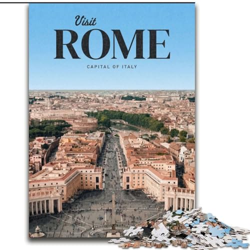 1000-teiliges Puzzle für Jugendliche und Erwachsene, Besuchen Sie Rom, Spielzeug, intellektuelles Spiel, stärkt die Liebe zwischen Paaren, für Kinder ab 14 Jahren, 26x38cm 1000-teiliges Puzzle für Jugendliche und Erwachsene, Besuchen Sie Rom, Spielzeug, intellektuelles Spiel, stärkt die Liebe zwischen Paaren, für Kinder ab 14 Jahren, 26x38cm von LYXIANY
