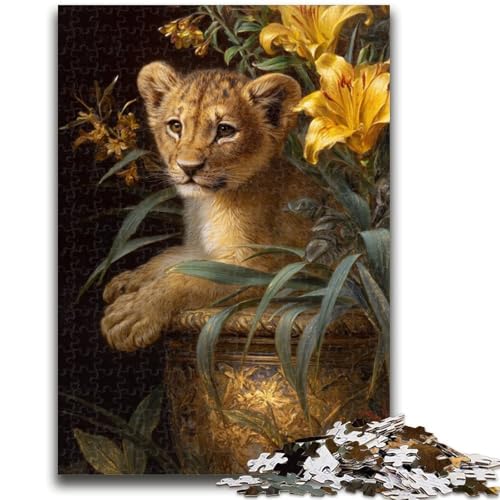 1000-teiliges Puzzle für Jugendliche und Erwachsene, Blumen und Leoparden, Baby-Denkspiel, Lernspiel für Geburtstag, Weihnachten, für 14-Jährige, 50x75cm 1000-teiliges Puzzle für Jugendliche und Erwachsene, Blumen und Leoparden, Baby-Denkspiel, Lernspiel für Geburtstag, Weihnachten, für 14-Jährige, 50x75cm von LYXIANY