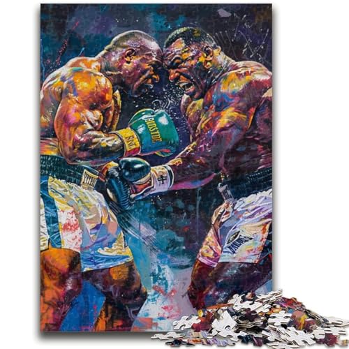 1000-teiliges Puzzle für Jugendliche und Erwachsene, Boxer-Stressabbau, schwierige Herausforderung, geeignet als Schreibtischdekoration, 26x38cm von LYXIANY