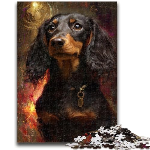 1000-teiliges Puzzle für Jugendliche und Erwachsene, Dackel-Denkspiel, Lernspiel für Geburtstag, Weihnachten, für 14-Jährige, 26x38cm von LYXIANY