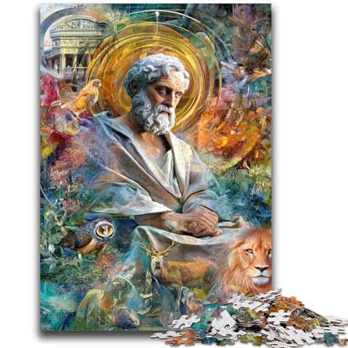 1000-teiliges Puzzle für Jugendliche und Erwachsene, Denkspiel mit Gott, Lernspiel zum Geburtstag, Weihnachten, für 14-Jährige, 26x38cm von LYXIANY
