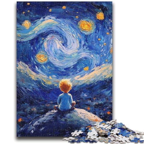 1000-teiliges Puzzle für Jugendliche und Erwachsene, Der kleine Prinz des Nachthimmels, Denkspiel, Lernspiel für Geburtstag, Weihnachten, für 14-Jährige, 26x38cm von LYXIANY
