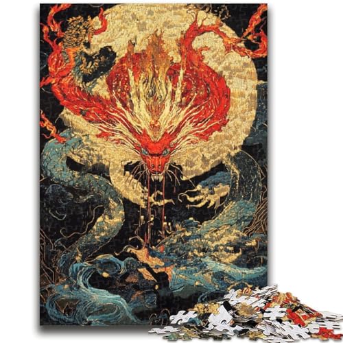 1000-teiliges Puzzle für Jugendliche und Erwachsene, Drache im japanischen Stil, für Kinder ab 14 Jahren, Quizspiel, Spaß bei Aktivitäten zu Hause, Geburtstagsgeschenk, Reisegeschenke, 50x75cm 1000-teiliges Puzzle für Jugendliche und Erwachsene, Drache im japanischen Stil, für Kinder ab 14 Jahren, Quizspiel, Spaß bei Aktivitäten zu Hause, Geburtstagsgeschenk, Reisegeschenke, 50x75cm von LYXIANY