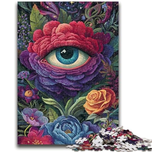 1000-teiliges Puzzle für Jugendliche und Erwachsene, Dschungelaugen, für Kinder ab 14 Jahren, Quizspiel, Spaß für Aktivitäten zu Hause, Geburtstagsgeschenk, Reisegeschenke, 26x38cm von LYXIANY