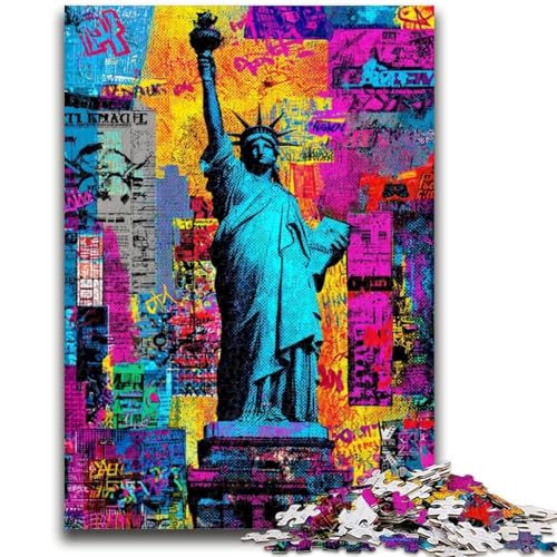 1000-teiliges Puzzle für Jugendliche und Erwachsene, Freiheitsstatue, ab 14 Jahren, Denkspiel, Weihnachts- und Geburtstagsgeschenke, 26x38cm von LYXIANY