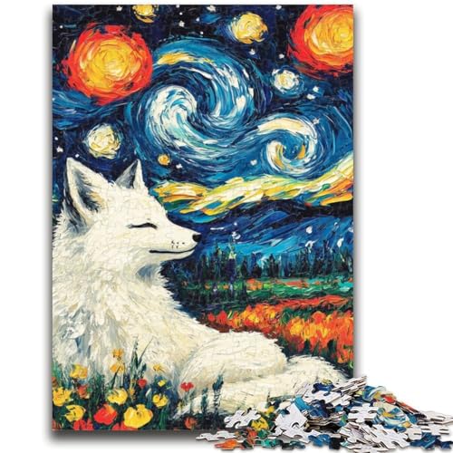 1000-teiliges Puzzle für Jugendliche und Erwachsene, Fuchs unter dem Nachthimmel, für Kinder ab 14 Jahren, Quizspiel, Spaß für Aktivitäten zu Hause, Geburtstagsgeschenk, Reisegeschenke, 26x38cm 1000-teiliges Puzzle für Jugendliche und Erwachsene, Fuchs unter dem Nachthimmel, für Kinder ab 14 Jahren, Quizspiel, Spaß für Aktivitäten zu Hause, Geburtstagsgeschenk, Reisegeschenke, 26x38cm von LYXIANY