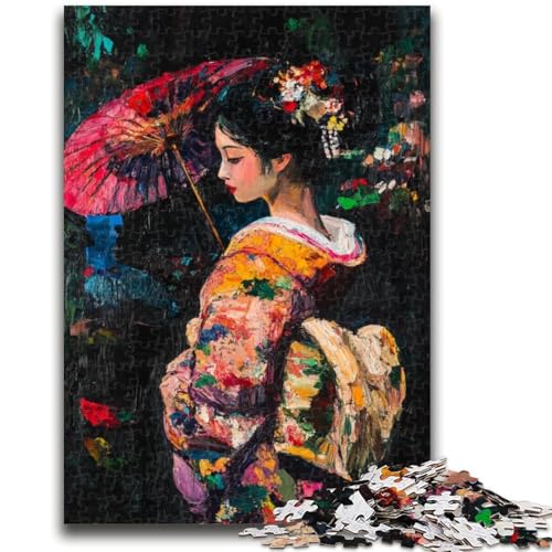 1000-teiliges Puzzle für Jugendliche und Erwachsene, Japanisches Geisha-Denkspiel, Lernspiel für Geburtstag, Weihnachten, für 14-Jährige, 50x75cm 1000-teiliges Puzzle für Jugendliche und Erwachsene, Japanisches Geisha-Denkspiel, Lernspiel für Geburtstag, Weihnachten, für 14-Jährige, 50x75cm von LYXIANY