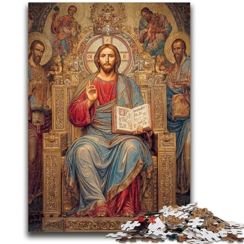1000-teiliges Puzzle für Jugendliche und Erwachsene, Jesus-Kunst, für Kinder ab 14 Jahren, Quizspiel, Spaß für Aktivitäten zu Hause, Geburtstagsgeschenk, Reisegeschenke, 26x38cm von LYXIANY