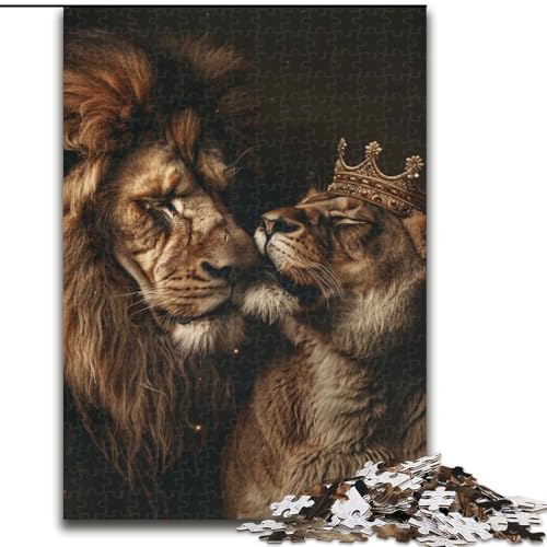1000-teiliges Puzzle für Jugendliche und Erwachsene, König der Löwen, für Lernspiele, Herausforderungen, Spielzeug, als Geschenk für die ganze Familie, 50x75cm von LYXIANY