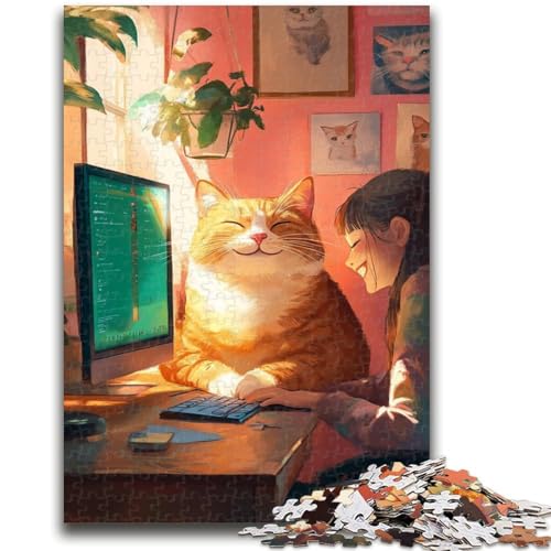 1000-teiliges Puzzle für Jugendliche und Erwachsene, Kunstkatze, für Kinder ab 14 Jahren, interessante Geschenke zur Stressreduzierung für Freunde und Familie, 26x38cm 1000-teiliges Puzzle für Jugendliche und Erwachsene, Kunstkatze, für Kinder ab 14 Jahren, interessante Geschenke zur Stressreduzierung für Freunde und Familie, 26x38cm von LYXIANY