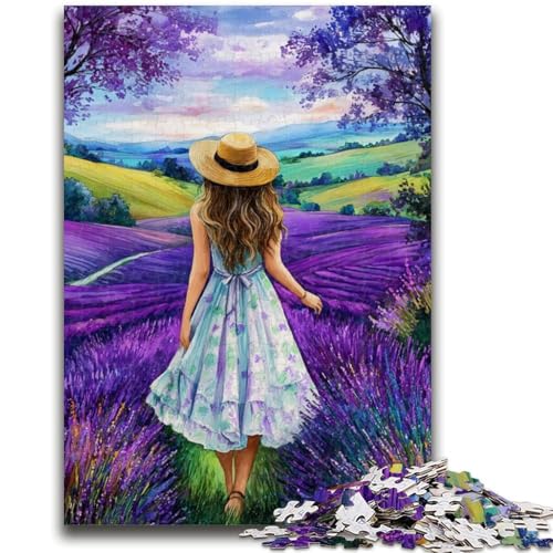 1000-teiliges Puzzle für Jugendliche und Erwachsene, Lavendelmädchen, Denkspiel, Lernspiel für Geburtstag, Weihnachten, für 14-Jährige, 26x38cm von LYXIANY