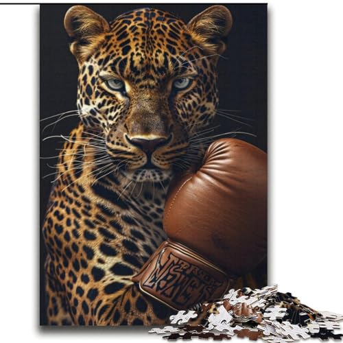 1000-teiliges Puzzle für Jugendliche und Erwachsene, Leoparden-Boxer, Lernspiele, Heimdekoration, Lernspiel für Geburtstag, Weihnachten, 38x52cm von LYXIANY