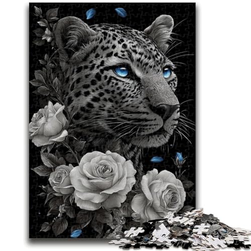1000-teiliges Puzzle für Jugendliche und Erwachsene, Leoparden-Denkspiel, Lernspiel für Geburtstag, Weihnachten, für 14-Jährige, 26x38cm von LYXIANY