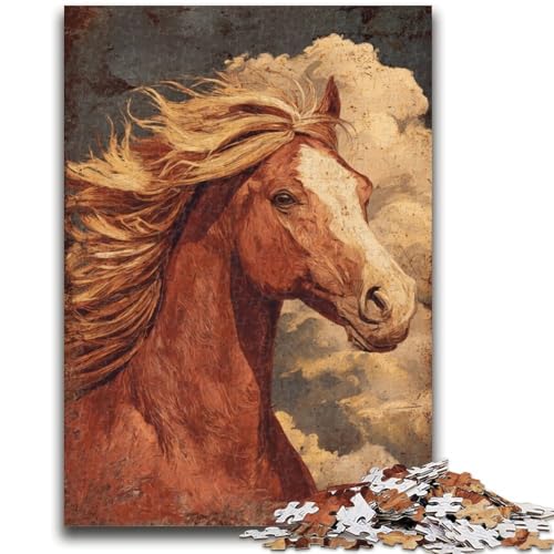 1000-teiliges Puzzle für Jugendliche und Erwachsene, Pferdekunst, für Kinder ab 14 Jahren, Quizspiel, Spaß für Aktivitäten zu Hause, Geburtstagsgeschenk, Reisegeschenke, 50x75cm 1000-teiliges Puzzle für Jugendliche und Erwachsene, Pferdekunst, für Kinder ab 14 Jahren, Quizspiel, Spaß für Aktivitäten zu Hause, Geburtstagsgeschenk, Reisegeschenke, 50x75cm von LYXIANY