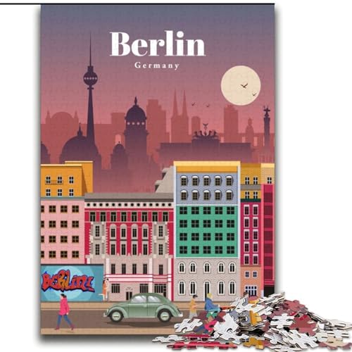1000-teiliges Puzzle für Jugendliche und Erwachsene, Reise nach Berlin, entspannendes intellektuelles Lernspielzeug, Geburtstagsgeschenk, Geschenke, Wandkunst, 75x100cm 1000-teiliges Puzzle für Jugendliche und Erwachsene, Reise nach Berlin, entspannendes intellektuelles Lernspielzeug, Geburtstagsgeschenk, Geschenke, Wandkunst, 75x100cm von LYXIANY