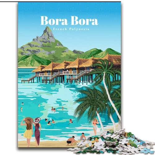 1000-teiliges Puzzle für Jugendliche und Erwachsene, Reise nach Bora Bora, Spielzeug, intellektuelles Spiel, stärkt die Liebe zwischen Paaren, für Kinder ab 14 Jahren, 26x38cm 1000-teiliges Puzzle für Jugendliche und Erwachsene, Reise nach Bora Bora, Spielzeug, intellektuelles Spiel, stärkt die Liebe zwischen Paaren, für Kinder ab 14 Jahren, 26x38cm von LYXIANY