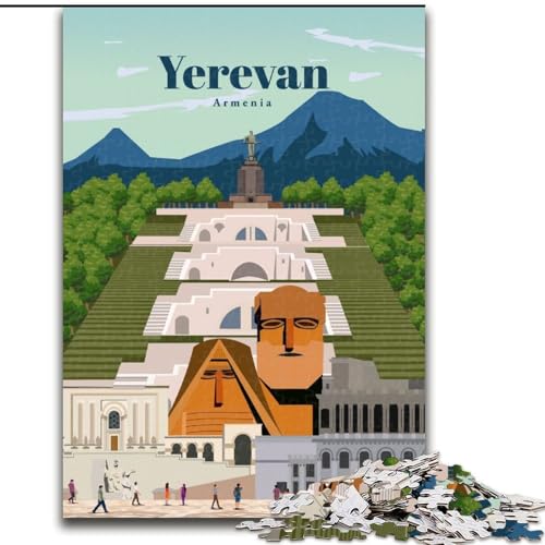 1000-teiliges Puzzle für Jugendliche und Erwachsene, Reise nach Eriwan, Spielzeug, intellektuelles Spiel, stärkt die Liebe zwischen Paaren, für Kinder ab 14 Jahren, 50x75cm von LYXIANY
