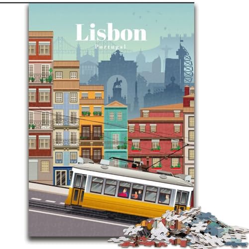 1000-teiliges Puzzle für Jugendliche und Erwachsene, Reise nach Lissabon, Spielzeug, intellektuelles Spiel, stärkt die Liebe zwischen Paaren, für Kinder ab 14 Jahren, 50x75cm von LYXIANY