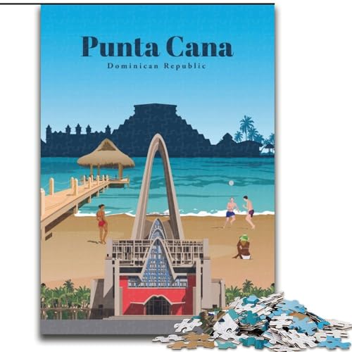 1000-teiliges Puzzle für Jugendliche und Erwachsene, Reise nach Punta Cana, Spielzeug, intellektuelles Spiel, stärkt die Liebe zwischen Paaren, für Kinder ab 14 Jahren, 26x38cm von LYXIANY