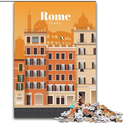 1000-teiliges Puzzle für Jugendliche und Erwachsene, Reise nach Rom, Spielzeug, intellektuelles Spiel, stärkt die Liebe zwischen Paaren, für Kinder ab 14 Jahren, 50x75cm von LYXIANY