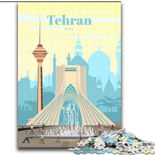 1000-teiliges Puzzle für Jugendliche und Erwachsene, Reise nach Teheran, Spielzeug, intellektuelles Spiel, stärkt die Liebe zwischen Paaren, für Kinder ab 14 Jahren, 75x100cm von LYXIANY