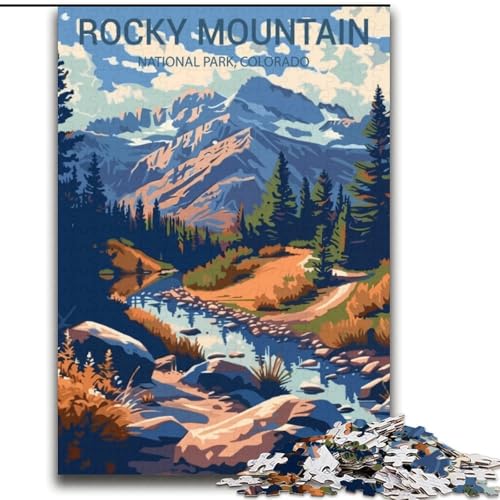 1000-teiliges Puzzle für Jugendliche und Erwachsene, Rocky Mountain National Park, entspannendes intellektuelles Lernspielzeug, Geburtstagsgeschenk, Geschenke, Wandkunst, 75x100cm 1000-teiliges Puzzle für Jugendliche und Erwachsene, Rocky Mountain National Park, entspannendes intellektuelles Lernspielzeug, Geburtstagsgeschenk, Geschenke, Wandkunst, 75x100cm von LYXIANY