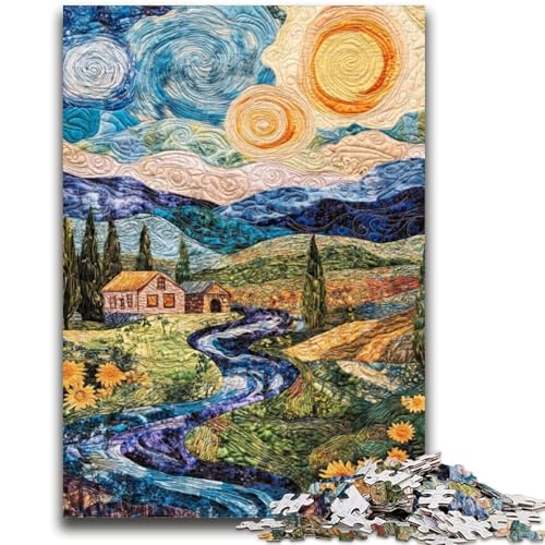 1000-teiliges Puzzle für Jugendliche und Erwachsene, Sonnenblumen-Denkspiel, Lernspiel für Geburtstag, Weihnachten, für 14-Jährige, 26x38cm von LYXIANY