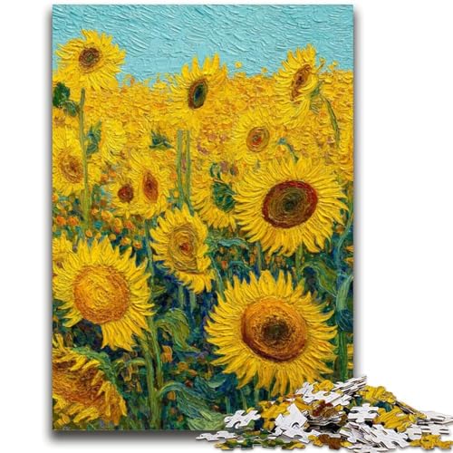 1000-teiliges Puzzle für Jugendliche und Erwachsene, Sonnenblumen-Denkspiel, Lernspiel für Geburtstag, Weihnachten, für 14-Jährige, 50x75cm 1000-teiliges Puzzle für Jugendliche und Erwachsene, Sonnenblumen-Denkspiel, Lernspiel für Geburtstag, Weihnachten, für 14-Jährige, 50x75cm von LYXIANY