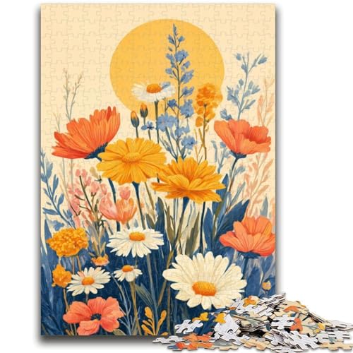 1000-teiliges Puzzle für Jugendliche und Erwachsene, Wildblumensommer, ab 14 Jahren, Quizspiel, Spaß für Aktivitäten zu Hause, Geburtstagsgeschenk, Reisegeschenke, 26x38cm von LYXIANY
