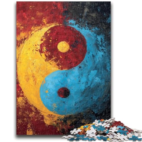 1000-teiliges Puzzle für Jugendliche und Erwachsene, Yin und Yang, Tai Chi, für Kinder ab 14 Jahren, Quizspiel, Spaß bei Aktivitäten zu Hause, Geburtstagsgeschenk, Reisegeschenke, 50x75cm von LYXIANY