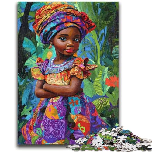 1000-teiliges Puzzle für Jugendliche und Erwachsene, afrikanische Frau, geeignet für Personen ab 14 Jahren, Lernspiel, Herausforderung, Spielzeug, Geschenk für Geburtstage, 26x38cm von LYXIANY