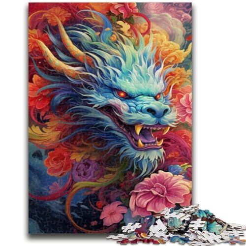 1000-teiliges Puzzle für Jugendliche und Erwachsene, chinesischer Drache, dekomprimierendes intellektuelles Lernspielzeug, tolle Geschenke und Spielzeuge, 50x75cm von LYXIANY