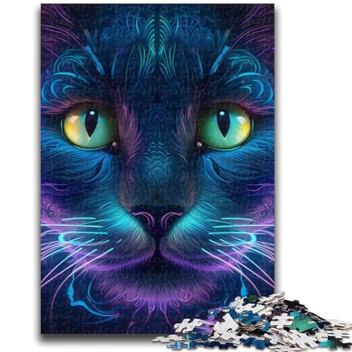 1000-teiliges Puzzle für Jugendliche und Erwachsene, geheimnisvolle Katze, pädagogisches Spielzeug zum Stressabbau, Eltern-Kind-Interaktion für Kinder ab 14 Jahren, 50x75cm 1000-teiliges Puzzle für Jugendliche und Erwachsene, geheimnisvolle Katze, pädagogisches Spielzeug zum Stressabbau, Eltern-Kind-Interaktion für Kinder ab 14 Jahren, 50x75cm von LYXIANY
