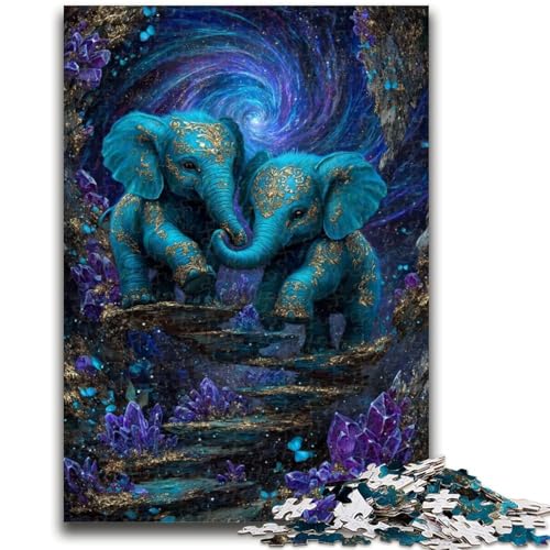 1000-teiliges Puzzle für Jugendliche und Erwachsene, geheimnisvolles Elefanten-Denkspiel, Lernspiel für Geburtstag, Weihnachten, für 14-Jährige, 50x75cm 1000-teiliges Puzzle für Jugendliche und Erwachsene, geheimnisvolles Elefanten-Denkspiel, Lernspiel für Geburtstag, Weihnachten, für 14-Jährige, 50x75cm von LYXIANY