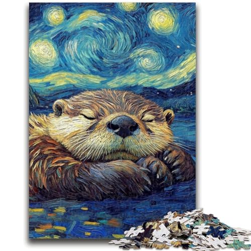 1000-teiliges Puzzle für Jugendliche und Erwachsene Otter-Nachthimmel, pädagogisches Familienspiel, ganze Familie, für Kinder ab 14 Jahren, 50x75cm 1000-teiliges Puzzle für Jugendliche und Erwachsene Otter-Nachthimmel, pädagogisches Familienspiel, ganze Familie, für Kinder ab 14 Jahren, 50x75cm von LYXIANY