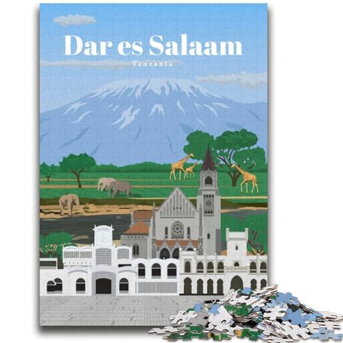 1000-teiliges Puzzle für Jugendliche und Erwachsene Reise nach Daressalam Anspruchsvolles Spiel und Lernspiel für die ganze Familie zum Geburtstag, Weihnachten (Größe 38x52cm) von LYXIANY