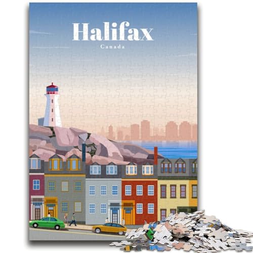 1000-teiliges Puzzle für Jugendliche und Erwachsene Reise nach Halifax Anspruchsvolles Spiel und Lernspiel für die ganze Familie zum Geburtstag, Weihnachten (Größe 38x26cm) von LYXIANY