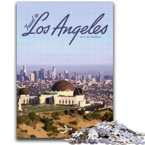 1000-teiliges Puzzle für Jugendliche und Erwachsene Reise nach Los Angeles Anspruchsvolles Spiel und Lernspiel für die ganze Familie zum Geburtstag, Weihnachten (Größe 50x75cm) von LYXIANY