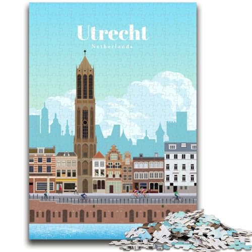 1000-teiliges Puzzle für Jugendliche und Erwachsene Reise nach Utrecht Anspruchsvolles Spiel und Lernspiel für die ganze Familie zum Geburtstag, Weihnachten (Größe 38x26cm) von LYXIANY