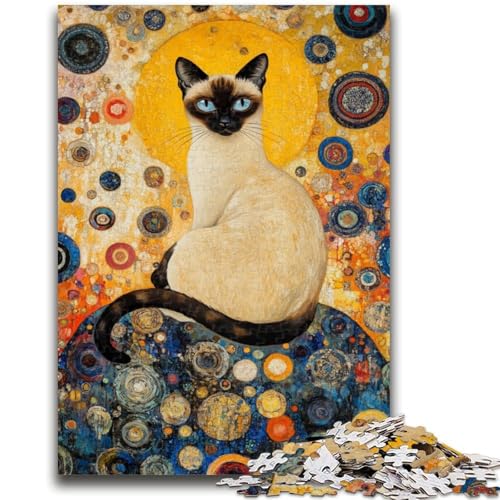 1000-teiliges Puzzle für Teenager, Art Cat, ab 14 Jahren, Quizspiel, Spaß bei Aktivitäten zu Hause, Geburtstagsgeschenk, Reisegeschenke, 50x75cm 1000-teiliges Puzzle für Teenager, Art Cat, ab 14 Jahren, Quizspiel, Spaß bei Aktivitäten zu Hause, Geburtstagsgeschenk, Reisegeschenke, 50x75cm von LYXIANY