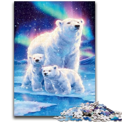 1000-teiliges Puzzle für Teenager, Aurora-Eisbär, anspruchsvolles Spielspielzeug, ganze Familie, 26x38cm 1000-teiliges Puzzle für Teenager, Aurora-Eisbär, anspruchsvolles Spielspielzeug, ganze Familie, 26x38cm von LYXIANY