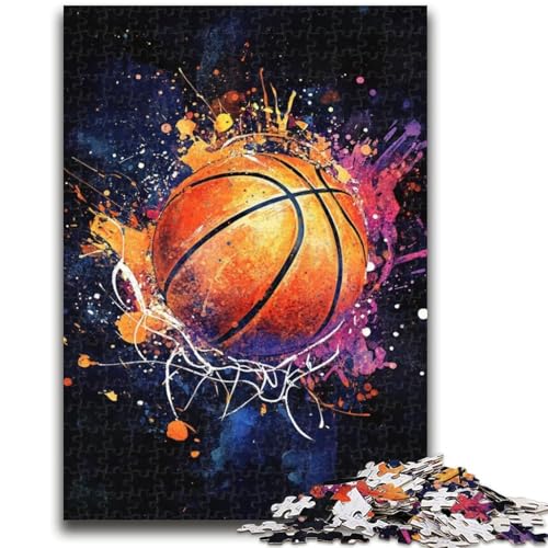 1000-teiliges Puzzle für Teenager, Basketball-Schießen, pädagogisches Familienspiel, Wanddekoration, einzigartige Geburtstags, 38x26cm 1000-teiliges Puzzle für Teenager, Basketball-Schießen, pädagogisches Familienspiel, Wanddekoration, einzigartige Geburtstags, 38x26cm von LYXIANY
