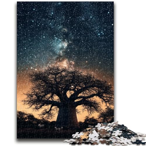 1000-teiliges Puzzle für Teenager, Baum unter dem Sternenhimmel, für Kinder ab 14 Jahren, Quizspiel, Spaß bei Aktivitäten zu Hause, Geburtstagsgeschenk, Reisegeschenke, 50x75cm 1000-teiliges Puzzle für Teenager, Baum unter dem Sternenhimmel, für Kinder ab 14 Jahren, Quizspiel, Spaß bei Aktivitäten zu Hause, Geburtstagsgeschenk, Reisegeschenke, 50x75cm von LYXIANY