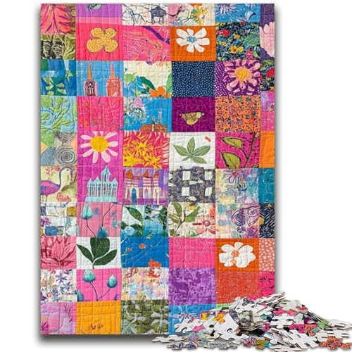 1000-teiliges Puzzle für Teenager, Blumencollage, anspruchsvolles Spiel und Familienspiel, Lernspiel für Geburtstag, Weihnachten, 50x75cm von LYXIANY