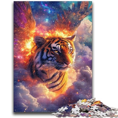 1000-teiliges Puzzle für Teenager, Cosmic Tiger, anspruchsvolles Spiel und Familienspiel, Lernspiel für Geburtstag, Weihnachten, 26x38cm von LYXIANY