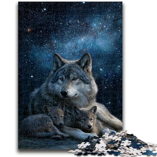 1000-teiliges Puzzle für Teenager, Die Wolfsfamilie, für Kinder ab 14 Jahren, Quizspiel, Spaß für zu Hause, Geburtstagsgeschenk, Reisegeschenk, 50x75cm 1000-teiliges Puzzle für Teenager, Die Wolfsfamilie, für Kinder ab 14 Jahren, Quizspiel, Spaß für zu Hause, Geburtstagsgeschenk, Reisegeschenk, 50x75cm von LYXIANY
